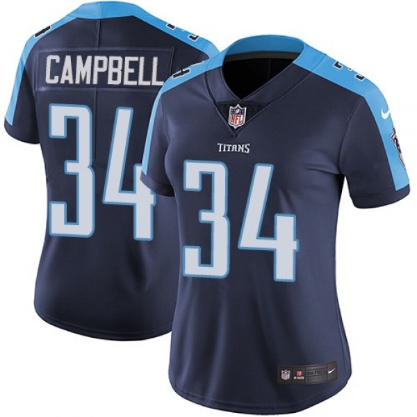 Women's Titans #34 Earl Campbell Navy Blue Alternate Stitched NFL Vapor Untouchable Limited Jersey