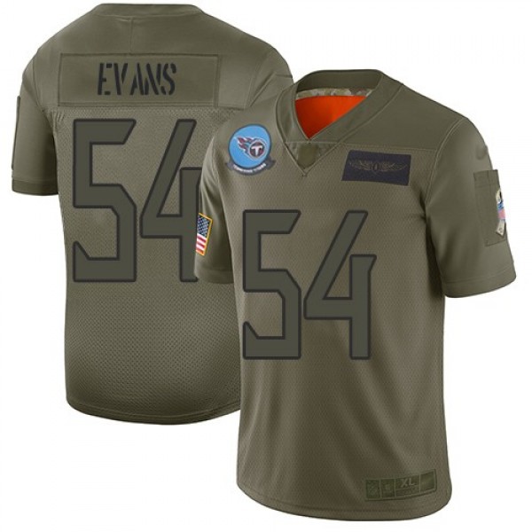 Nike Titans #54 Rashaan Evans Camo Men's Stitched NFL Limited 2019 Salute To Service Jersey