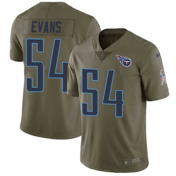Nike Titans #54 Rashaan Evans Olive Men's Stitched NFL Limited 2017 Salute To Service Jersey