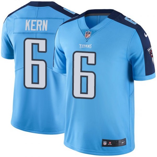 Nike Titans #6 Brett Kern Light Blue Men's Stitched NFL Limited Rush Jersey