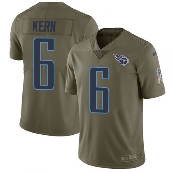 Nike Titans #6 Brett Kern Olive Men's Stitched NFL Limited 2017 Salute To Service Jersey