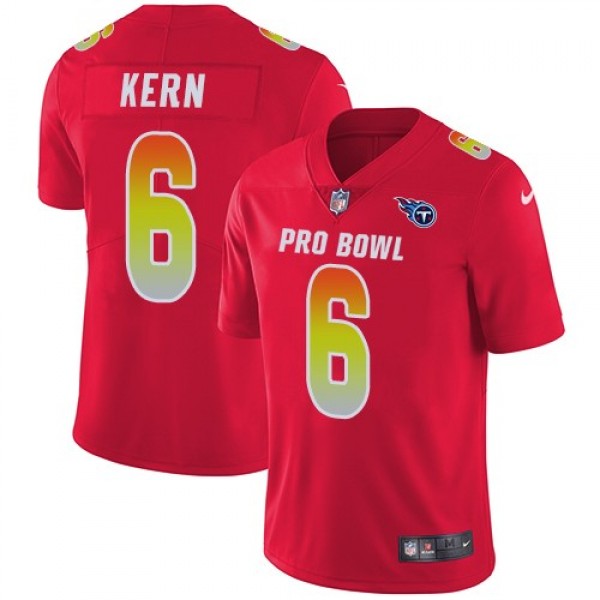 Women's Titans #6 Brett Kern Red Stitched NFL Limited AFC 2018 Pro Bowl Jersey
