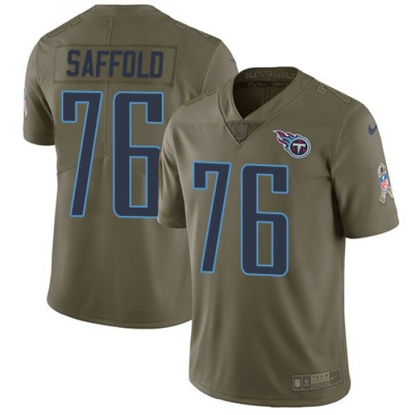 Nike Titans  #76 Rodger Saffold Olive Men's Stitched NFL Limited 2017 Salute to Service Jersey