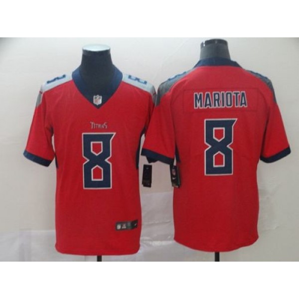 Nike Titans #8 Marcus Mariota Red Men's Stitched NFL Limited Inverted Legend Jersey