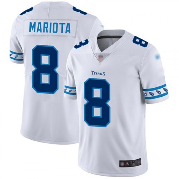 Nike Titans #8 Marcus Mariota White Men's Stitched NFL Limited Team Logo Fashion Jersey