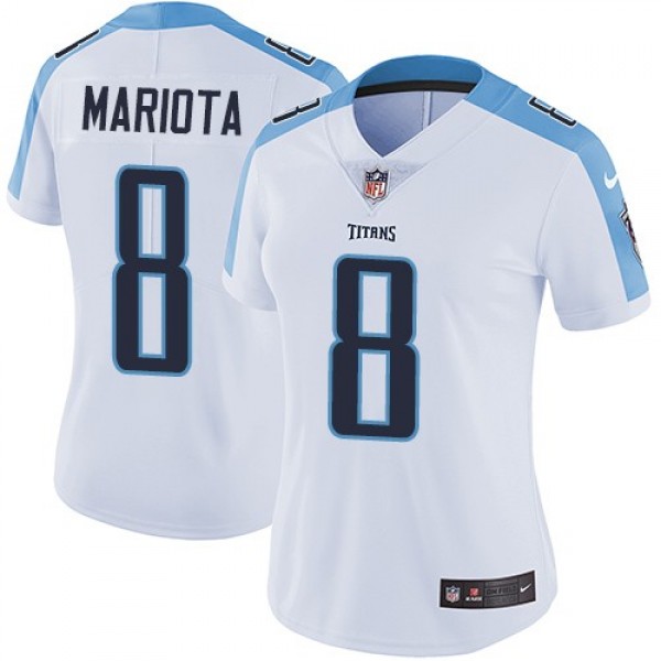 Women's Titans #8 Marcus Mariota White Stitched NFL Vapor Untouchable Limited Jersey
