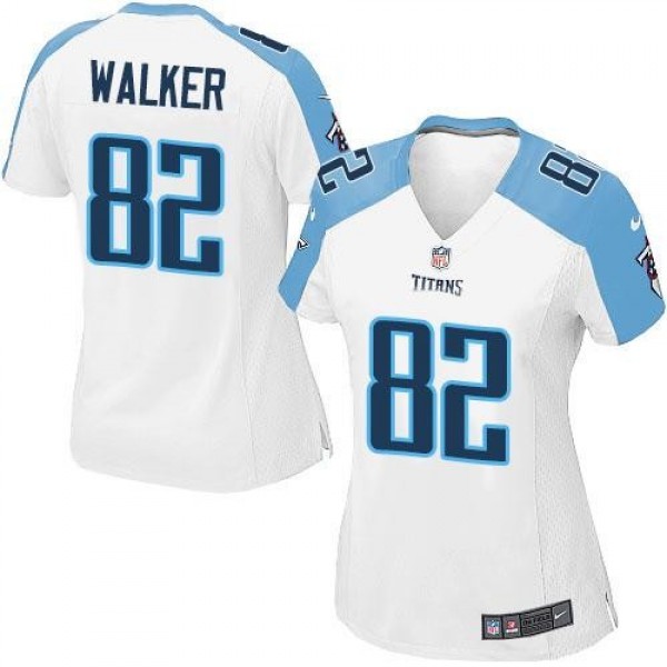 Women's Titans #82 Delanie Walker White Stitched NFL Elite Jersey