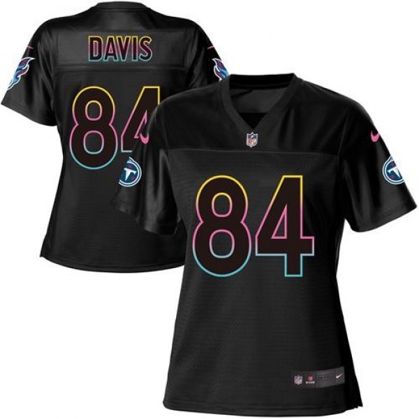Women's Titans #84 Corey Davis Black NFL Game Jersey