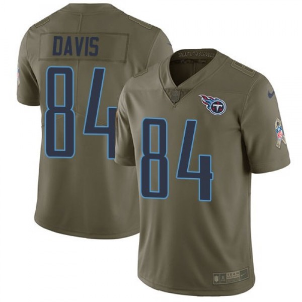 Nike Titans #84 Corey Davis Olive Men's Stitched NFL Limited 2017 Salute to Service Jersey