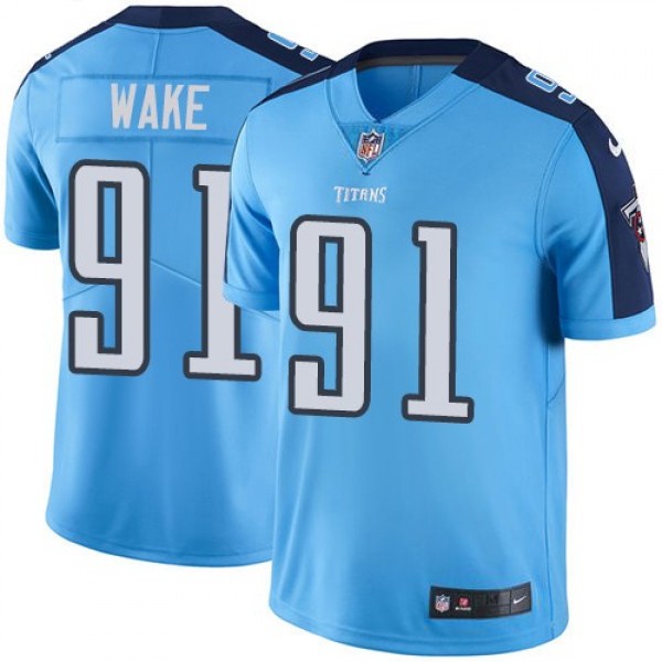 Nike Titans #91 Cameron Wake Light Blue Men's Stitched NFL Limited Rush Jersey