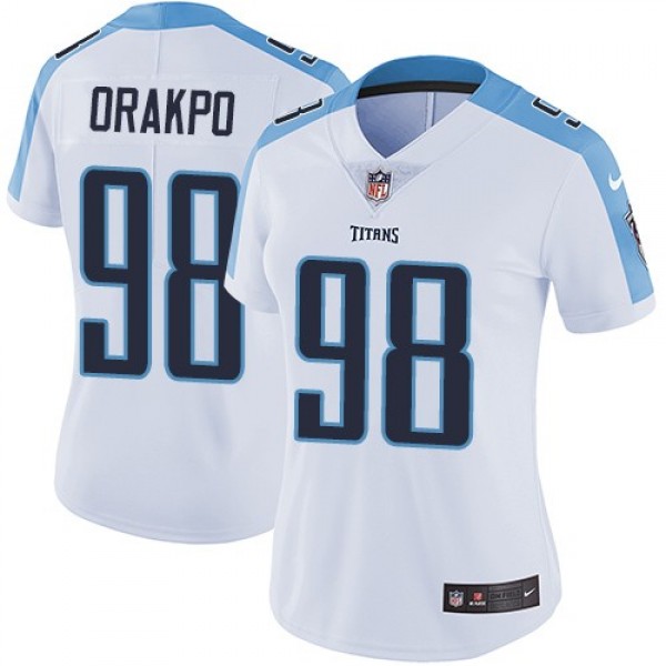 Women's Titans #98 Brian Orakpo White Stitched NFL Vapor Untouchable Limited Jersey