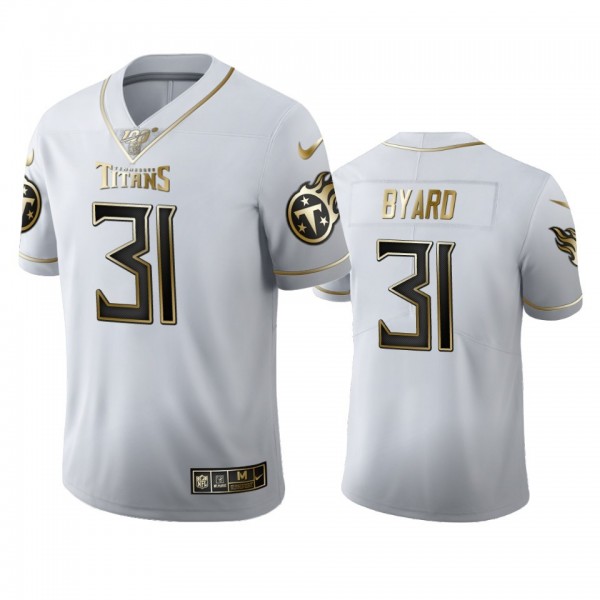 Tennessee Titans #31 Kevin Byard Men's Nike White Golden Edition Vapor Limited NFL 100 Jersey