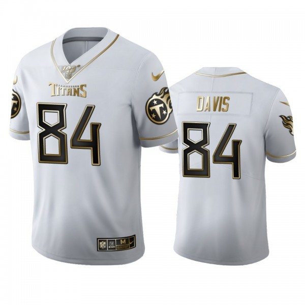 Tennessee Titans #84 Corey Davis Men's Nike White Golden Edition Vapor Limited NFL 100 Jersey