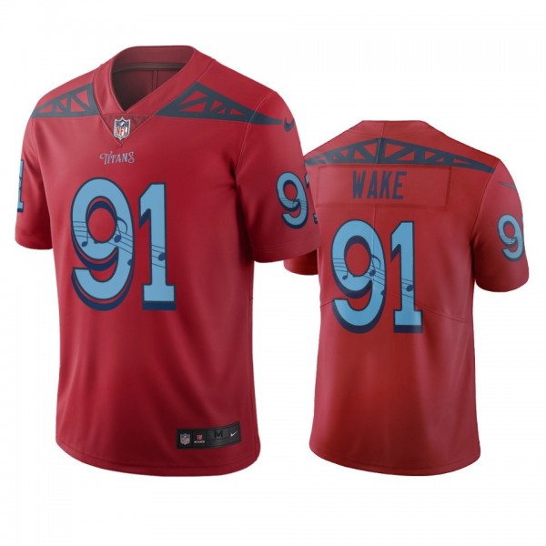 Tennessee Titans #91 Cameron Wake Red Vapor Limited City Edition NFL Jersey