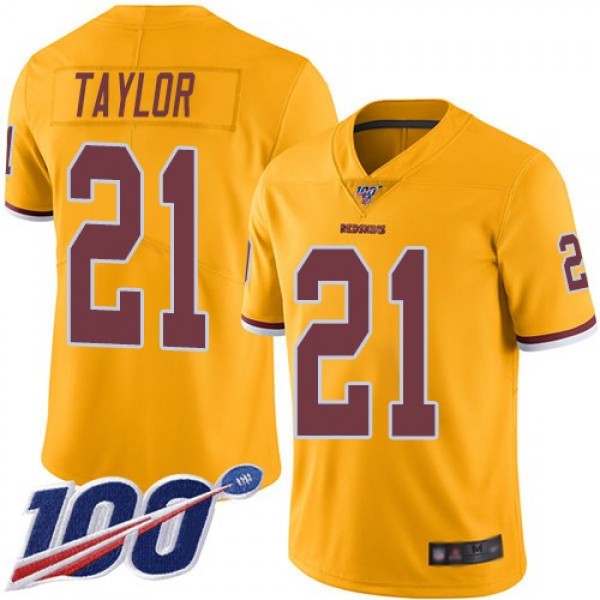 Nike Redskins #21 Sean Taylor Gold Men's Stitched NFL Limited Rush 100th Season Jersey