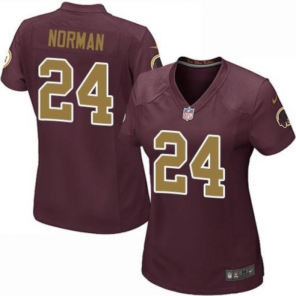 Women's Redskins #24 Josh Norman Burgundy Red Alternate Stitched NFL Elite Jersey