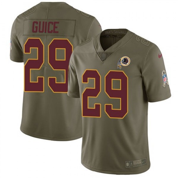 Nike Redskins #29 Derrius Guice Olive Men's Stitched NFL Limited 2017 Salute To Service Jersey