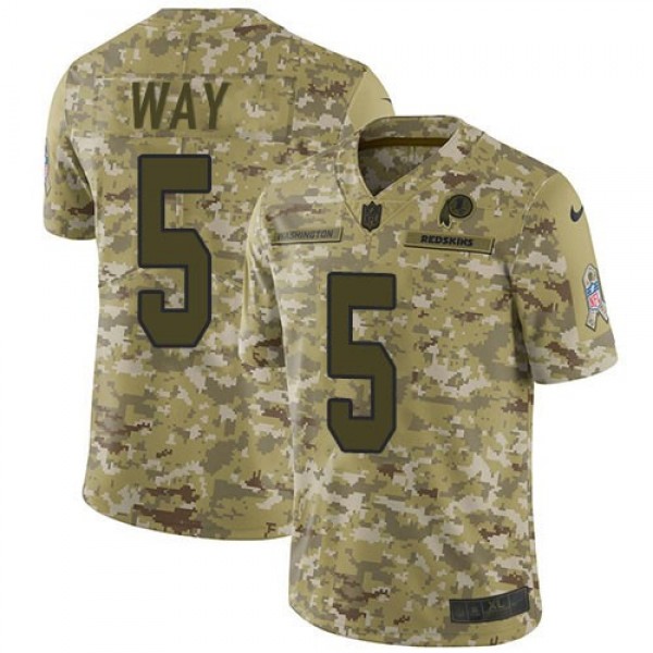 Nike Redskins #5 Tress Way Camo Men's Stitched NFL Limited 2018 Salute To Service Jersey