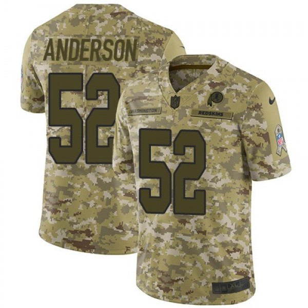 Nike Redskins #52 Ryan Anderson Camo Men's Stitched NFL Limited 2018 Salute To Service Jersey