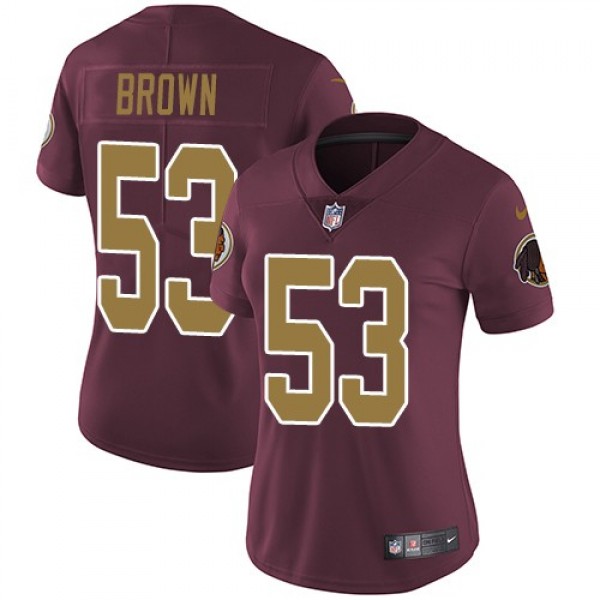 Women's Redskins #53 Zach Brown Burgundy Red Alternate Stitched NFL Vapor Untouchable Limited Jersey