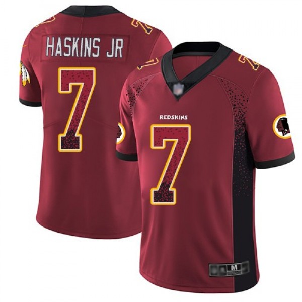 Nike Redskins #7 Dwayne Haskins Jr Burgundy Red Team Color Men's Stitched NFL Limited Rush Drift Fashion Jersey