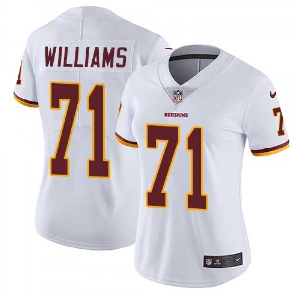 Women's Redskins #71 Trent Williams White Stitched NFL Vapor Untouchable Limited Jersey