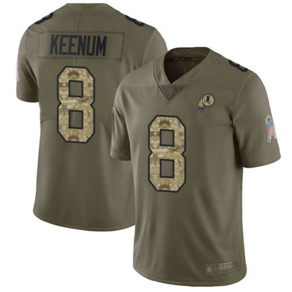 Nike Redskins #8 Case Keenum Olive/Camo Men's Stitched NFL Limited 2017 Salute To Service Jersey