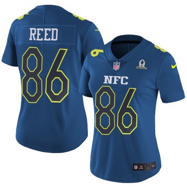 Women's Redskins #86 Jordan Reed Navy Stitched NFL Limited NFC 2017 Pro Bowl Jersey