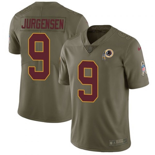 Nike Redskins #9 Sonny Jurgensen Olive Men's Stitched NFL Limited 2017 Salute to Service Jersey