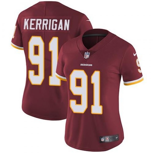 Women's Redskins #91 Ryan Kerrigan Burgundy Red Team Color Stitched NFL Vapor Untouchable Limited Jersey