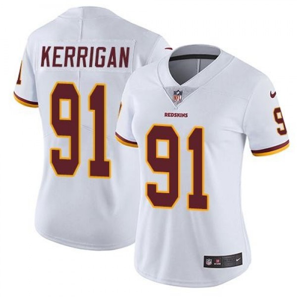 Women's Redskins #91 Ryan Kerrigan White Stitched NFL Vapor Untouchable Limited Jersey