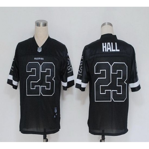Redskins #23 DeAngelo Hall Black Shadow Stitched NFL Jersey