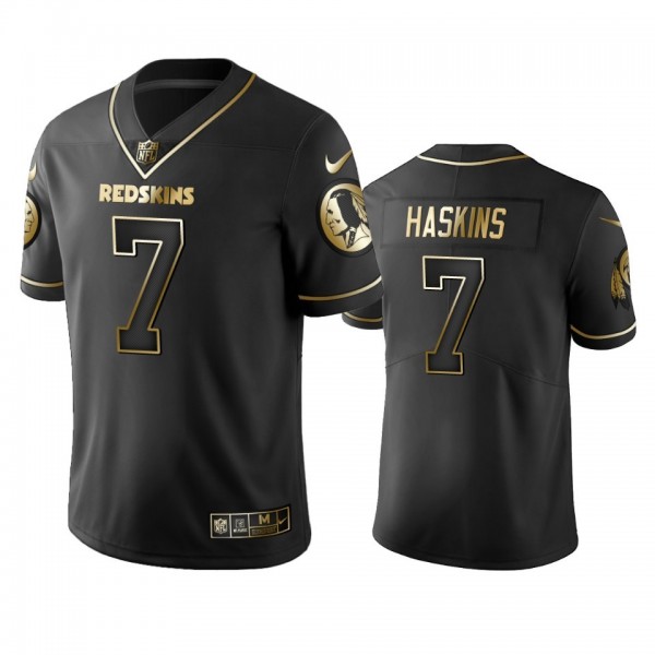 Redskins #7 Dwayne Haskins Men's Stitched NFL Vapor Untouchable Limited Black Golden Jersey