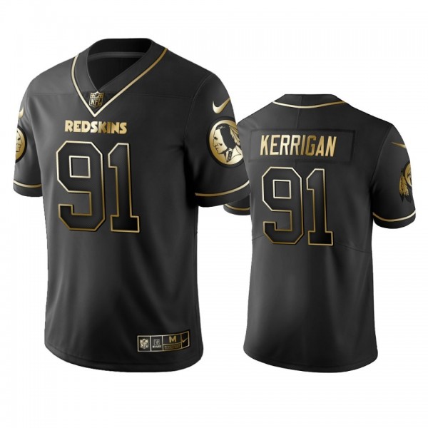 Redskins #91 Ryan Kerrigan Men's Stitched NFL Vapor Untouchable Limited Black Golden Jersey