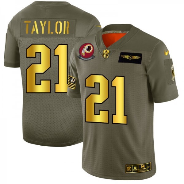 Washington Redskins #21 Sean Taylor NFL Men's Nike Olive Gold 2019 Salute to Service Limited Jersey