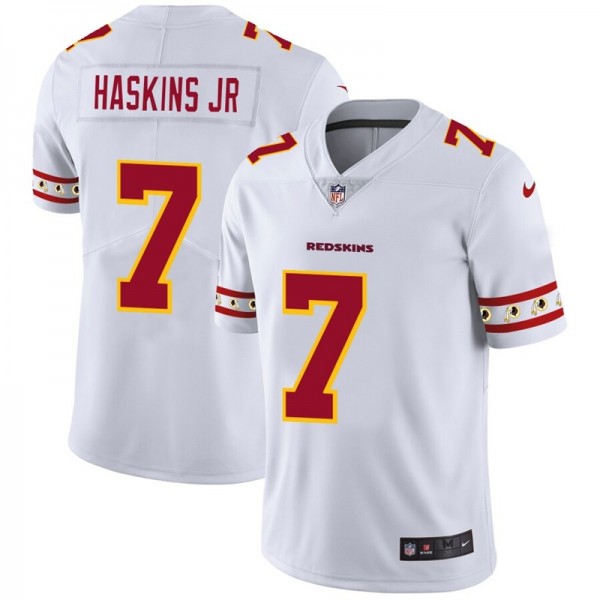 Washington Redskins #7 Dwayne Haskins Jr Nike White Team Logo Vapor Limited NFL Jersey